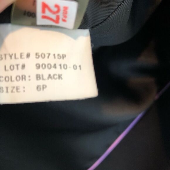 Tahari black wool fully lined zip up coat - Picture 5 of 6